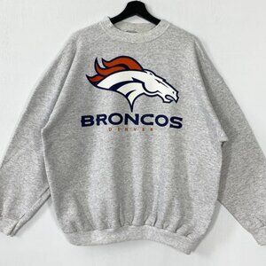Vintage 90s Denver Broncos Crewneck Sweatshirt, Retro NFL Football Sweatshirt